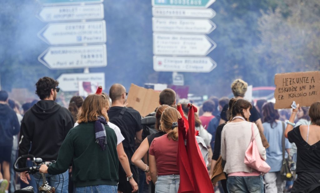 Francia diákok tüntetése 2026 őszén